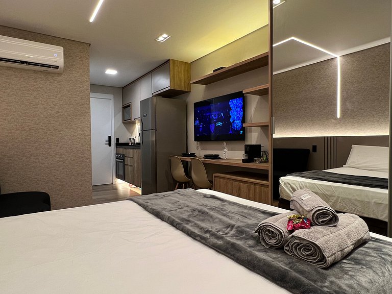 Moema Cotovia, Studio Sofisticado, Andar Alto c/ Gar