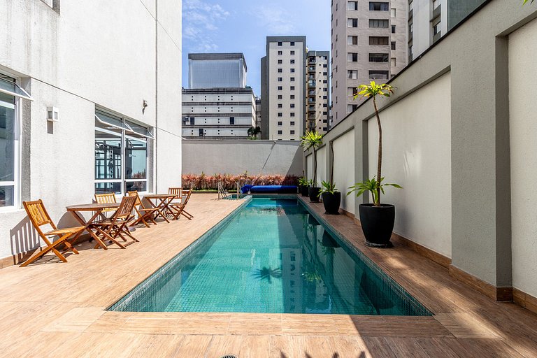 19º andar, 40m² com Garagem, Vista Livre