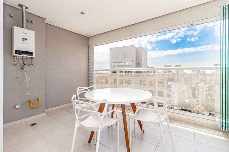 19º andar, 40m² com Garagem, Vista Livre