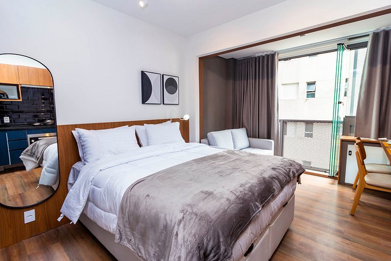 Studio Aconchegante no Melhor de Pinheiros