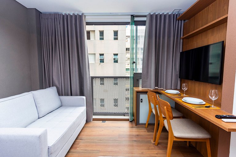 Studio Aconchegante no Melhor de Pinheiros