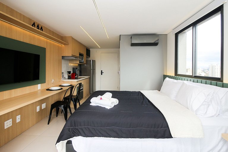 Studio no 24º Andar Perto do Allianz Parque