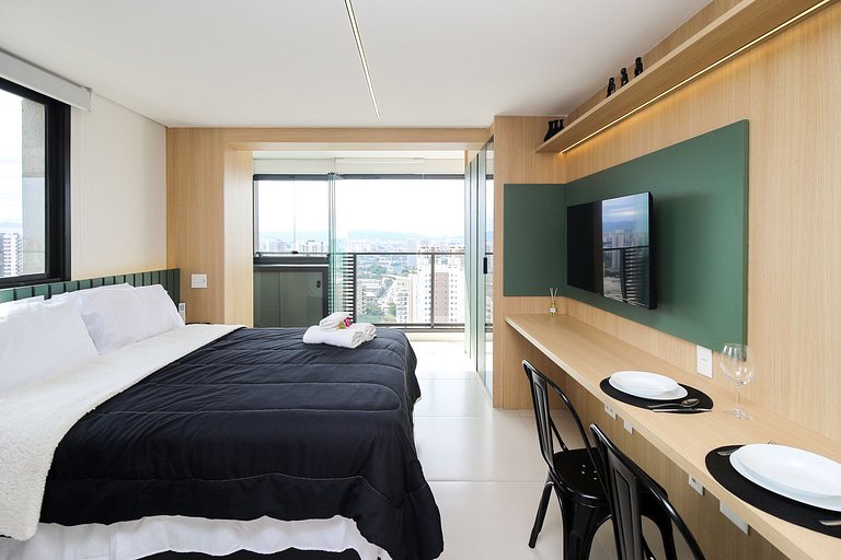 Studio no 24º Andar Perto do Allianz Parque