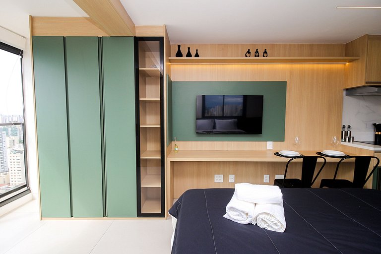 Studio no 24º Andar Perto do Allianz Parque