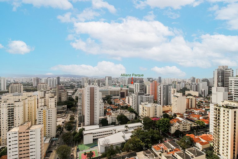 Studio no 24º Andar Perto do Allianz Parque