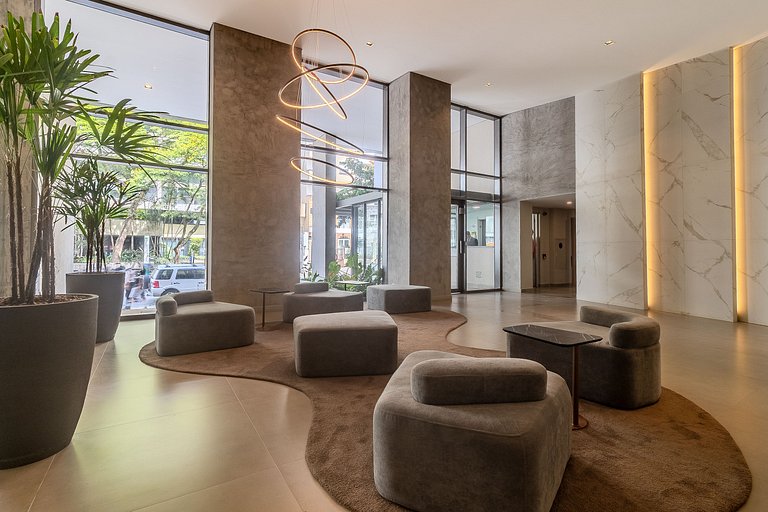 Studio no Citzy Paulista com Piscina no Rooftop